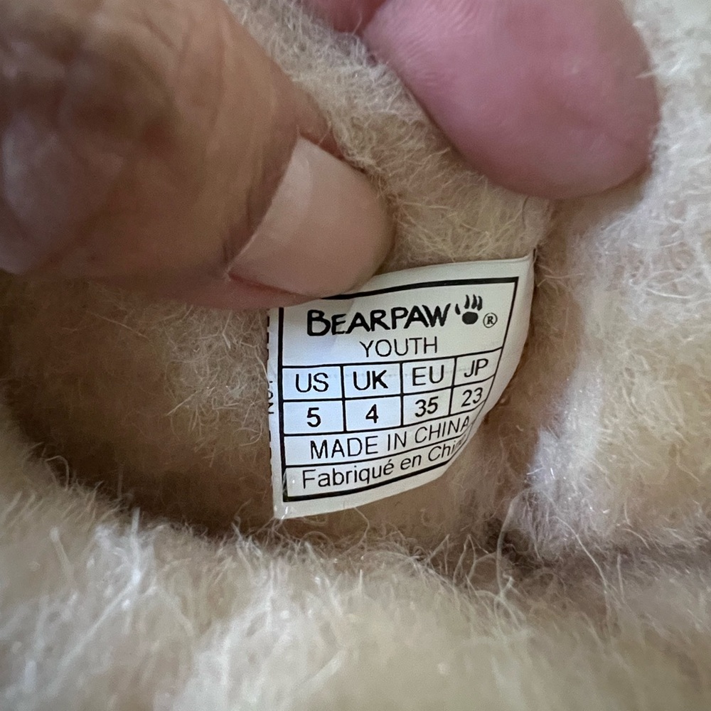 BearPaw Tan Suede Slippers with Rhinestones - Picture 4 of 5